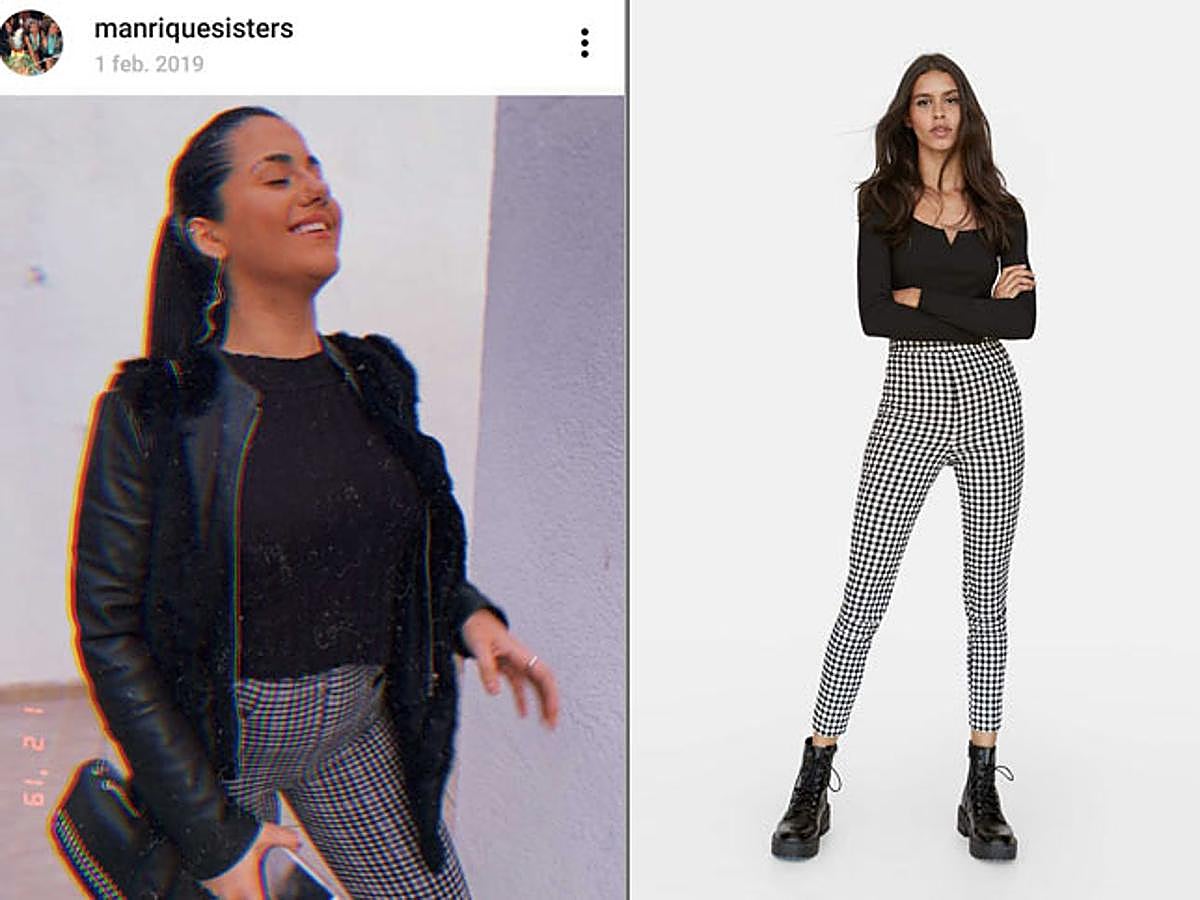 Este pantalón de cuadros de Stradivarius es una de las prendas más guardadas en '21 Buttons' de las hermanas Manrique y su precio es de 19,99 euros.