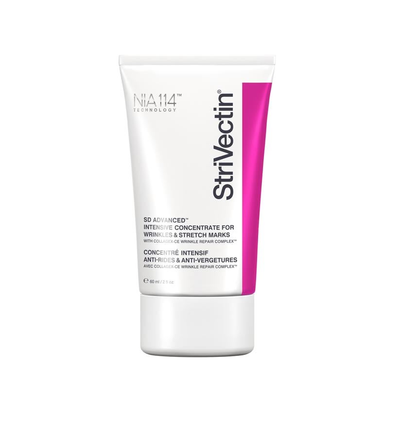 Se centra específicamente en el colágeno de juventud, restaurando la elasticidad de la piel y reduciendo de manera significativa la apariencia de las estrías y arrugas. La molécula patentada NIA-114 refuerza la barrera de protección de la piel optimizando los resultados y protegiéndola contra las agresiones medioambientales. A partir de los primeros 15 días de utilización el concentrado intensivo contribuye a reducir significativamente la apariencia de las estrías al estimular el colágeno y la elastina. Hay que aplicar mañana y noche. (139,90 €).