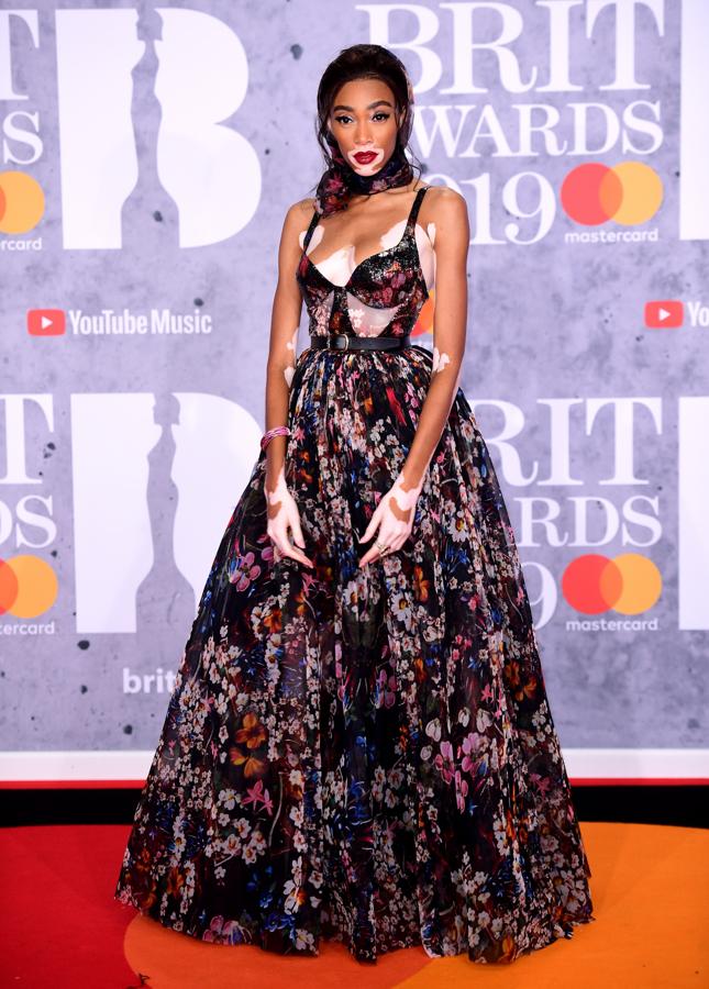 Winnie Harlow, con vestido de Elie Saab