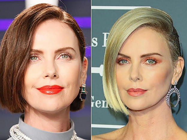 El antes y el después del cambio de look radical de Charlize Theron.