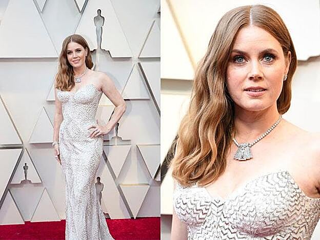 Amy Adams desfiló por la alfombra roja de los Oscar 2019 con un notable cambio en su rostro.
