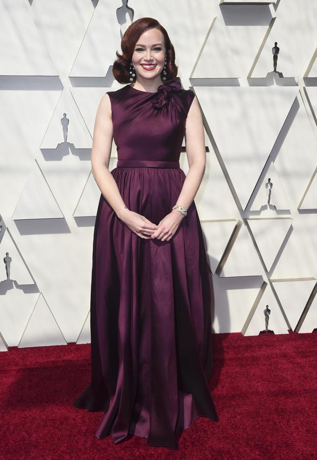 Alicia Malone, en la alfombra roja de los Oscar 2019.