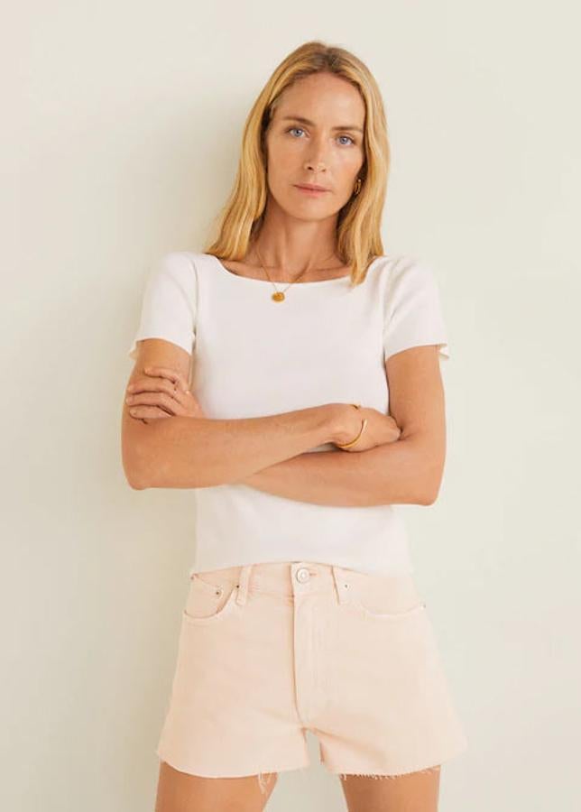 Short de algodón orgánico en color rosa claro, 25,99 euros.