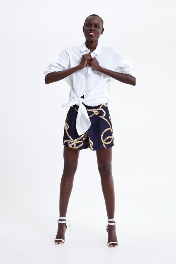 Short estampado con diseño de nudos estilo marinero, 25,95 euros.