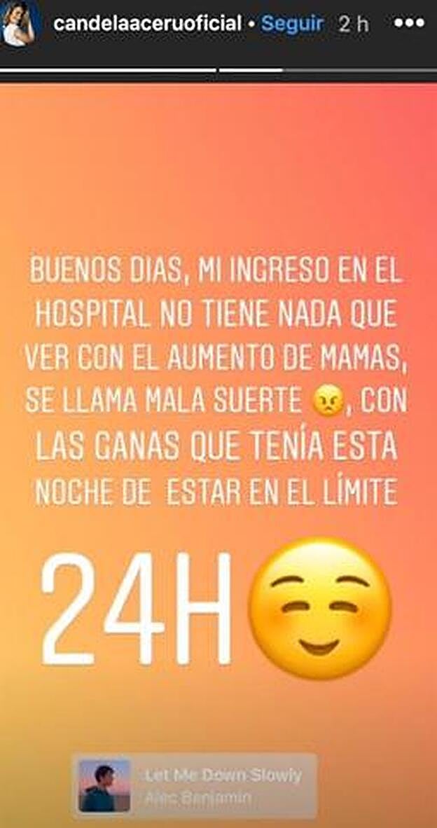 Así desmentía Candela que su ingreso tenga que ver con el aumento de pecho.