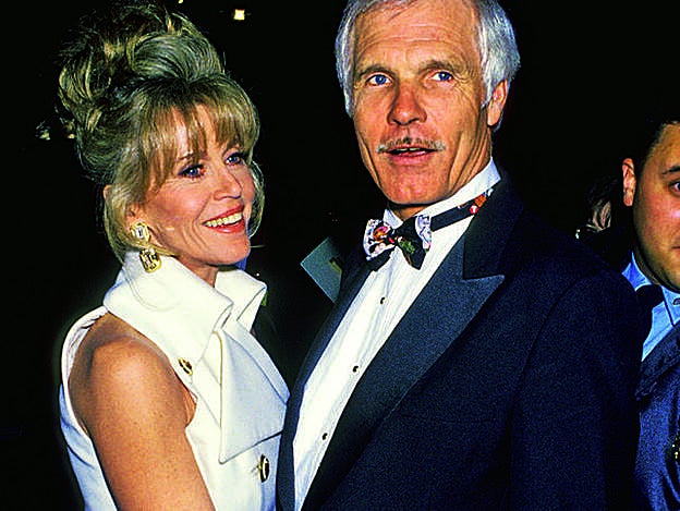 En la ceremonia de los Óscar de 1993, junto al multimillonario fundador de la CNN Ted Turner, su marido entre 1991 y 2001. Hoy son amigos.