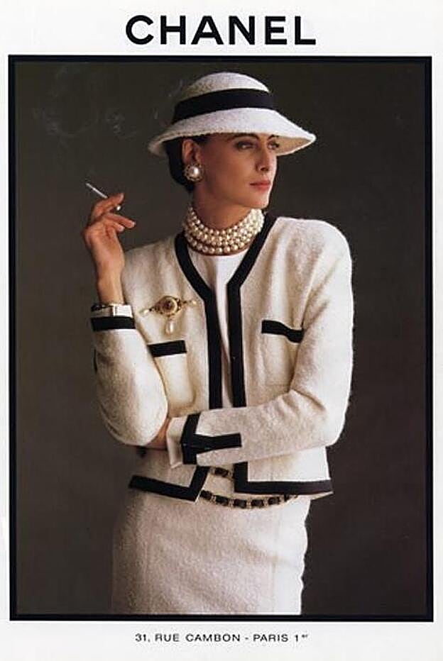 Inès de la Fressange, en una de las campañas de Chanel de los años '80