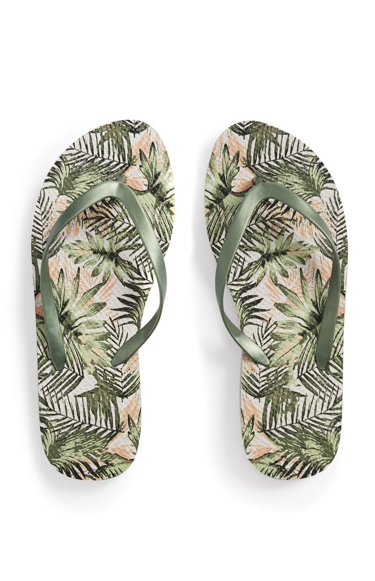 Chanclas con estampado de palmeras: 1 euro en Primark.