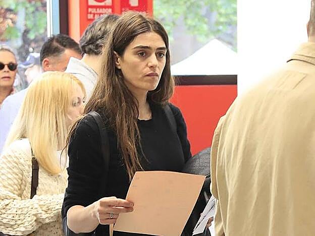 Olivia Molina durante la jornada electoral.