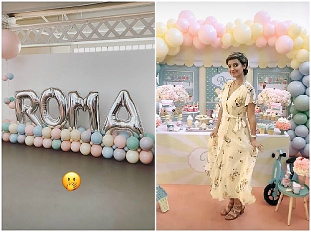 Primeras imágenes del 'baby shower' de Roma, la hija de Laura Escanes y Risto Mejide.