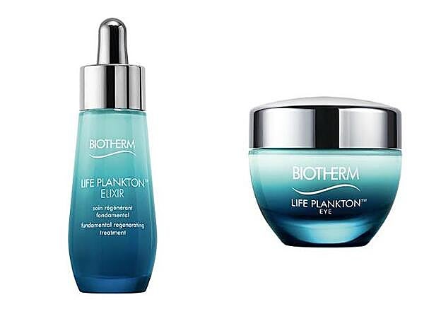 Life Plankton Elixir (68 €) y Life Plankton Eye (55 €) de Biotherm.
