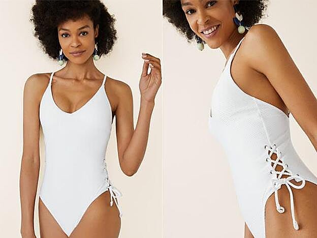 Bañador lateral con cordones, 30,99 euros.