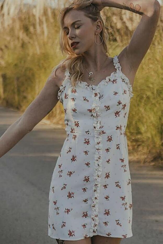 El minivestido de flores de la firma Caprice que lleva Cristina Pedroche.