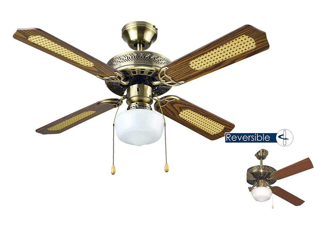 Este ventilador de techo de inspiración clásica es, además, reversible. Está  rebajado en Amazon  a 52.71 euros.
