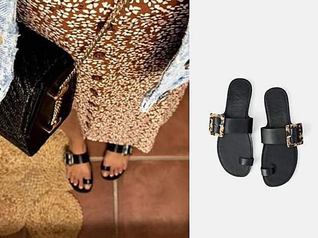 Rocío Osorno combinó su look con unas sandalias rebajas de Zara.