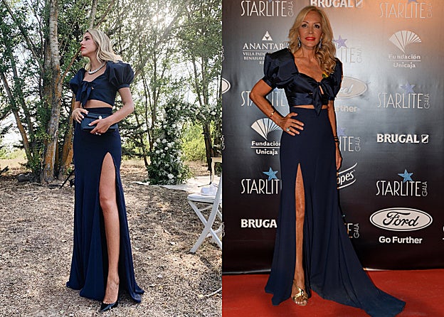 Carla Hinojosa ya Carmen Lomana coincidieron con este diseño de Ze García.