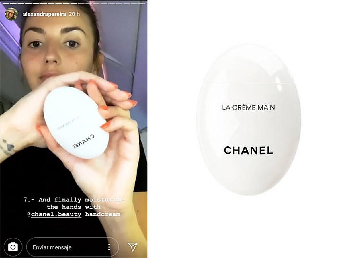 Tampoco se olvida de incluír su crema de manos de Chanel, ideal para manos y uñas. Consigue atenuar, hidratar y suavizar esta zona y además es de rápida absorción.