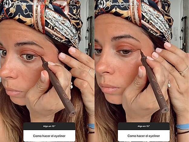 Comienza extendiendo la línea del ojo hacia afuera y luego forma una punta uniéndolo con la línea inferior.