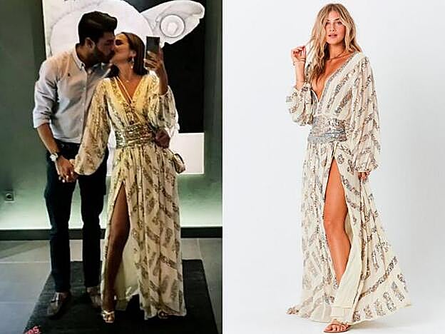 Paula Echevarría escogió para una noche en Marbella junto a Miguel Torres este vestido de lentejuelas de Fetiche Suances