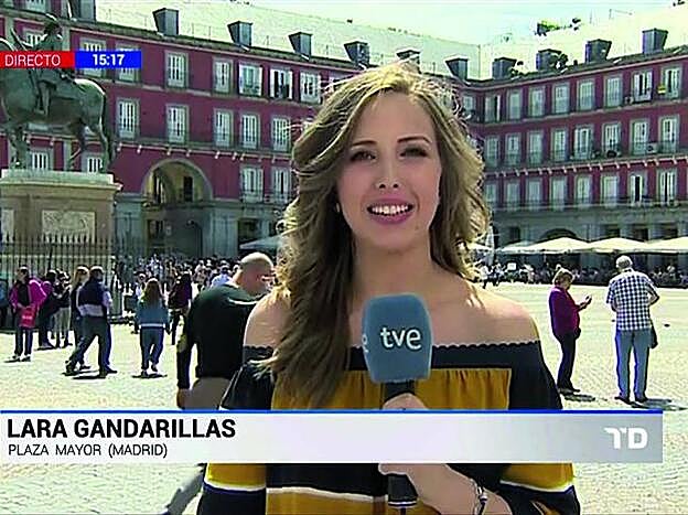 Una de las nuevas reporteras para el telediario manital de TVE.