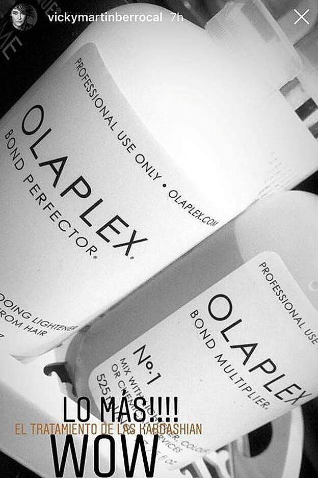 Vicky Martín Berrocal muestra el tratamiento de Olaplex en el salón Beauty Xperience.