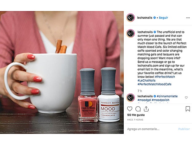 Los esmaltes de la colección Dare to Wear Mood Coffe de marca de uñas LeChat no solo cambian de color en contacto con las uñas, sino que también huelen de maravilla.