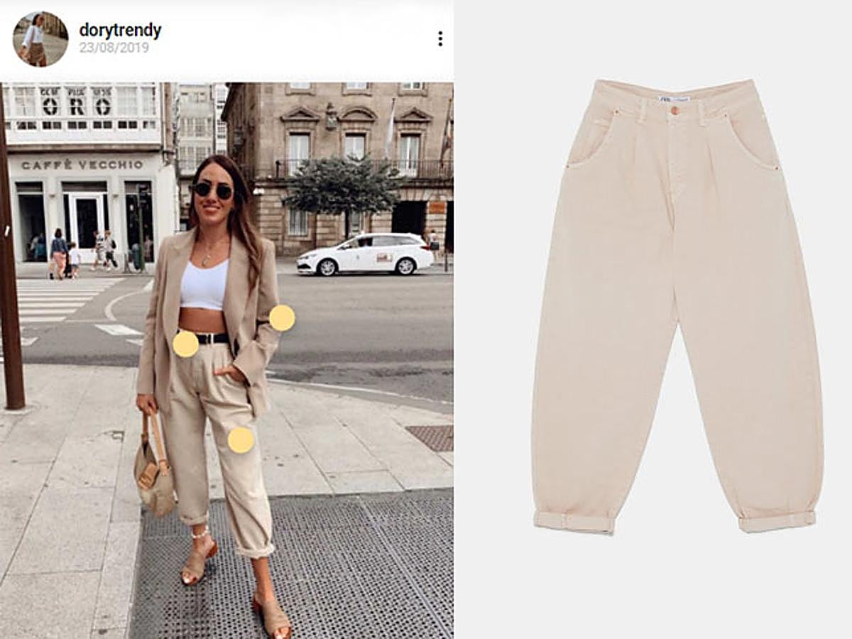 Slouchy jeans en color beige, 29,95 euros.