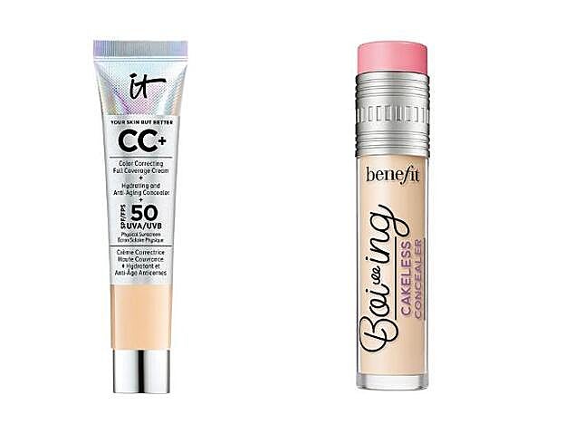1. CC Cream SF50 Your Skin But Better de It Cosmetics (37 €). Exclusivo en Douglas. 2. Boiing Cakeless Concealer de Benefit (24 €).
