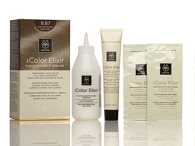 Coloración permanente de uso casero My Color Elixir de Apivita (16 €).