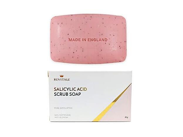 El jabón exfoliante con ácido salicílico más vendido de Amazon. Hecho en Inglaterra. (5,99 euros),