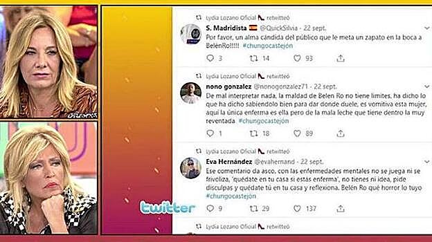 'Sálvame' mostró esas faltas de respeto a Belén Ro por parte de los fans de Lydia Lozano.