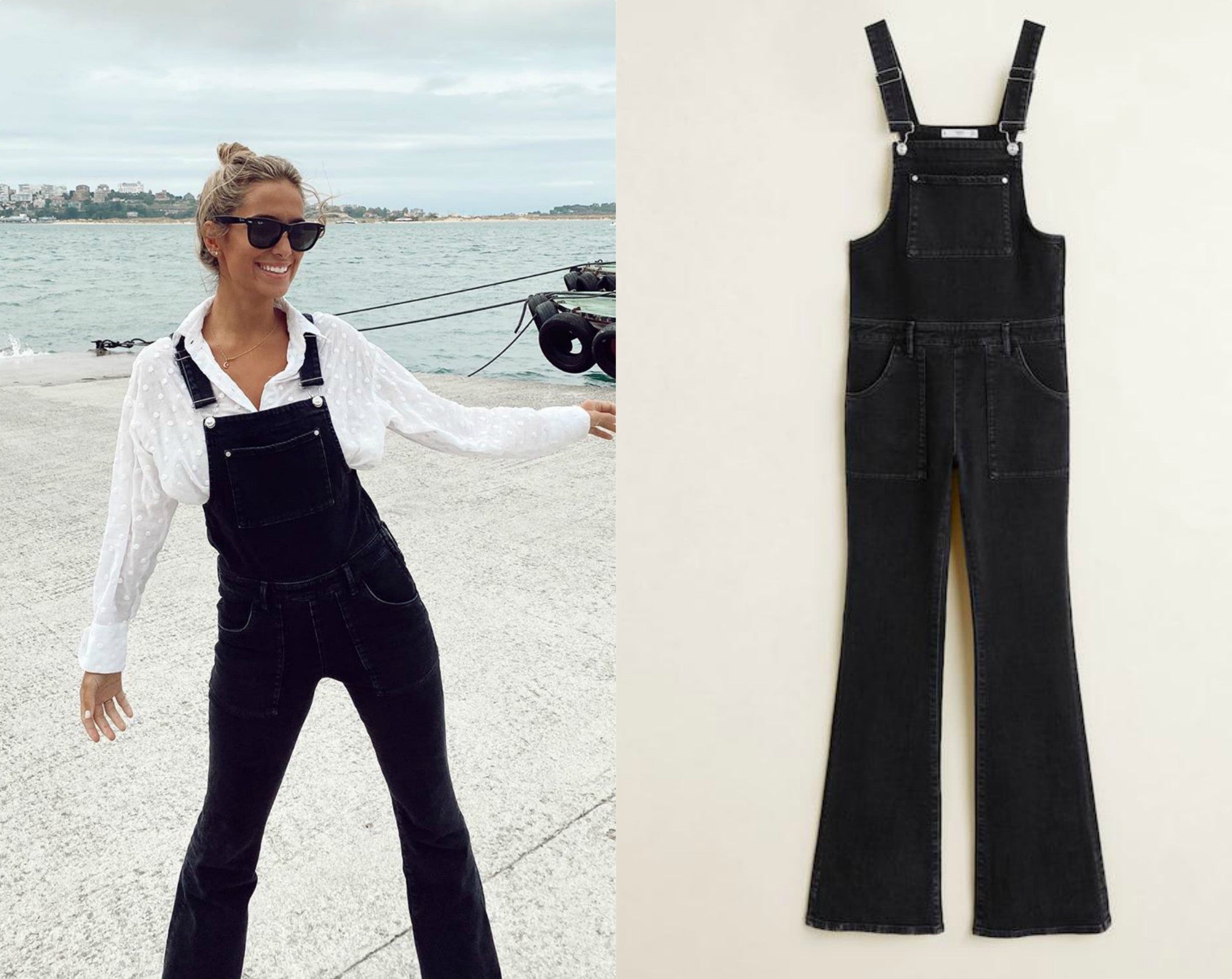 Copia a María Pombo y consigue un peto largo como este de Mango (39,99 euros) para sobrevivir al entretiempo con estilazo. Lo podrás combinar combinar con camisetas de manga corta, pero también con camisetas de manga larga y jerséis. ¡Un partidazo para tu armario!