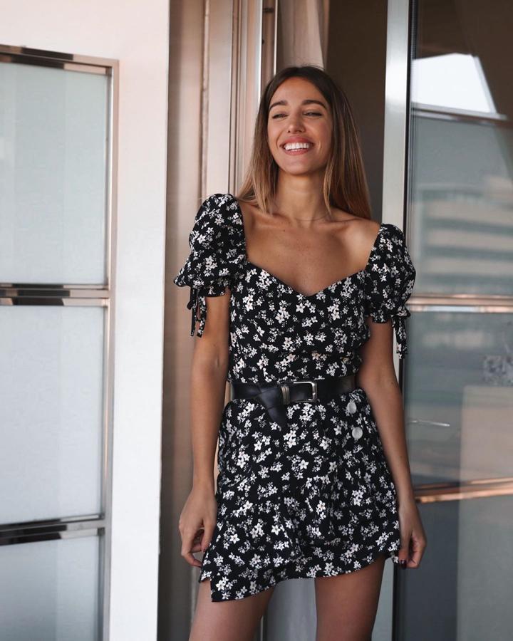 Este  conjunto de Lefties  de flores de top y falda causó revuelo en el Instagram de Teresa Bass.