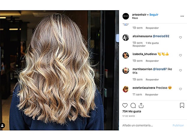 Aunque están especiaizados en rubios, en el salón catalán Arteon Hair realizan cualquier tono de balayage.