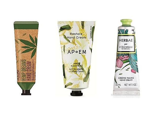 1. Hemp Dreams Hand Cream de Sooae (8,55 €) En Sephora. 2. Restores Hand Cream de APoEM (19 €). 3. Herbae Crema de Manos de L’Occitane (8 €).