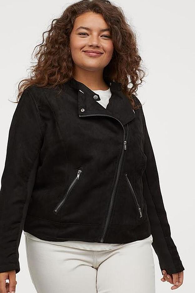 cazadora biker de las tallas grandes de H&M.