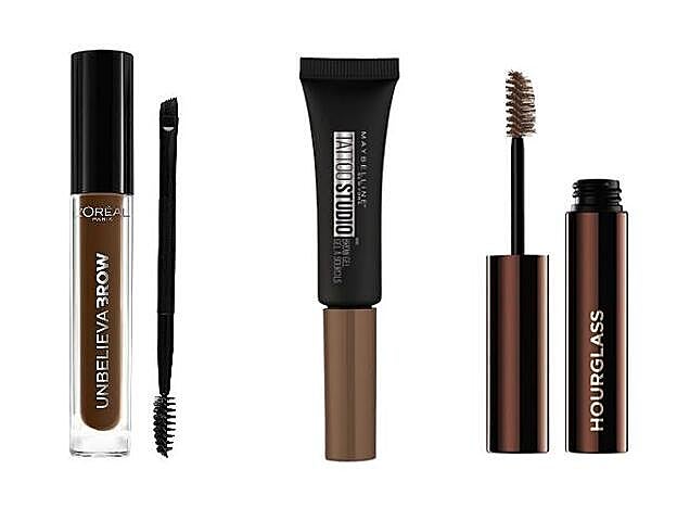 1. Unbelieva’Brow de L’Oréal Paris (14,95 €). 2. Tattoo Brow Gel Studio de Maybelline NY (9,99 €). 3. Arch Brow Volumizing Fiber Gel de Hourglass (29,95 €).