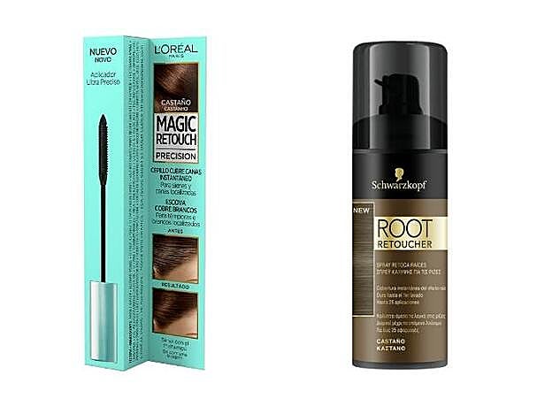 1. Magic Retouch Precision de L’Oréal Paris (7,95 €). 2. Root Retoucher de Schwarzkopf (5,95 €).