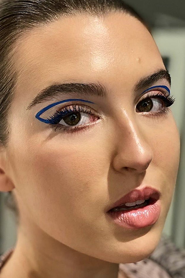 Este maquillaje de fiesta de Alba Díaz es una creación de Amparo Sánchez para Yves Saint Laurent..