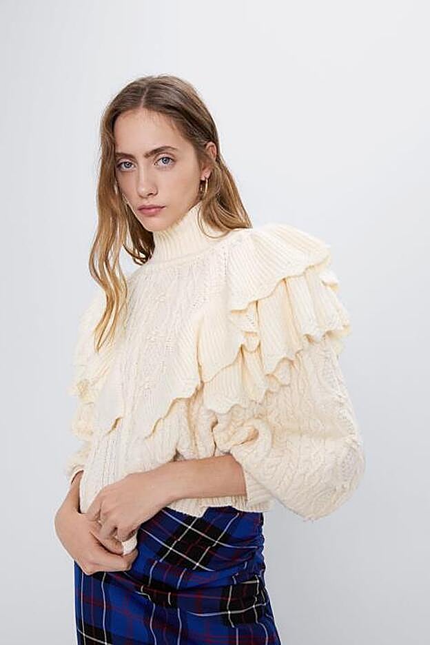 El jersey de Zara que ha llevado Eugenia Silva es uno de los más especiales de la temporada pero está agotado en todas las tallas.