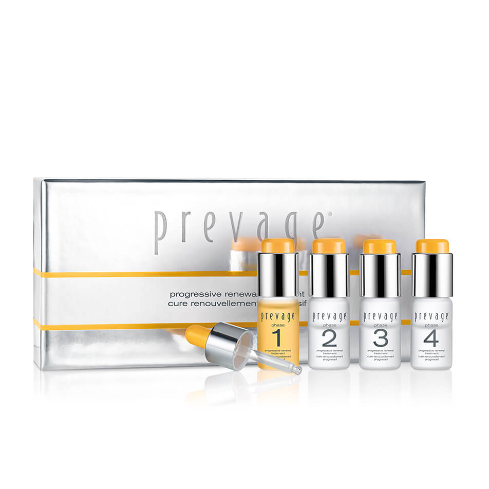 Prevage Progressive Renewal Treatment de Elizabeth Arden . Este potente peeling, que es un tratamiento progresivo de cuatro semanas, borra todas las imperfecciones del rostro.