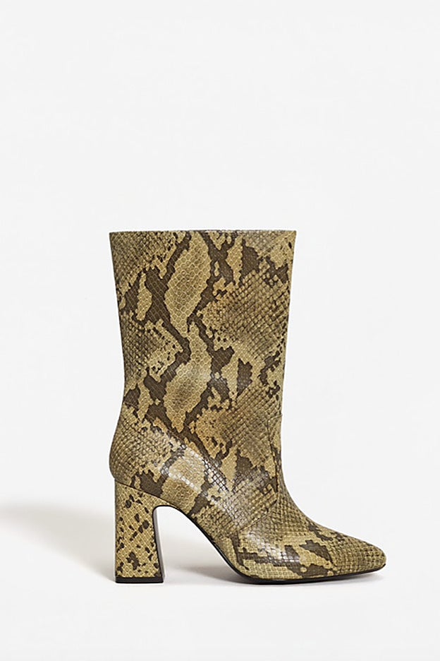 Botas de serpiente de Mango, con el ancho de tendencia.