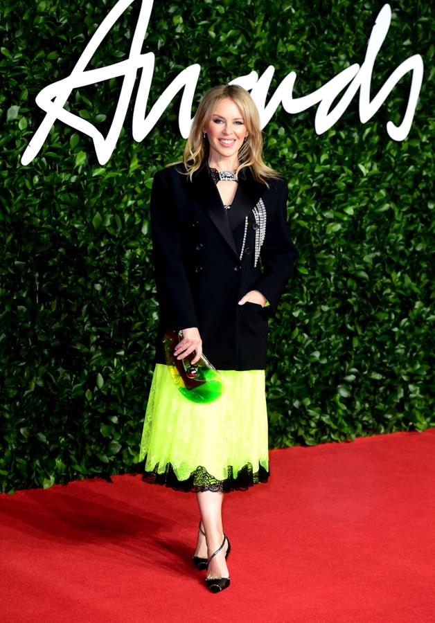 La cantante Kylie Minogue de Christopher Kane.
