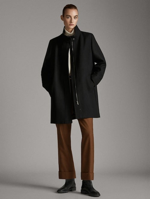 Abrigo recto de lana de Massimo Dutti. (169 euros).