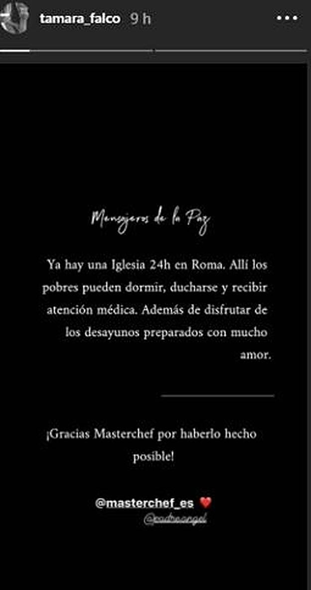 Tamara Falcó, y su premio de 'Masterchef Celebrity'.