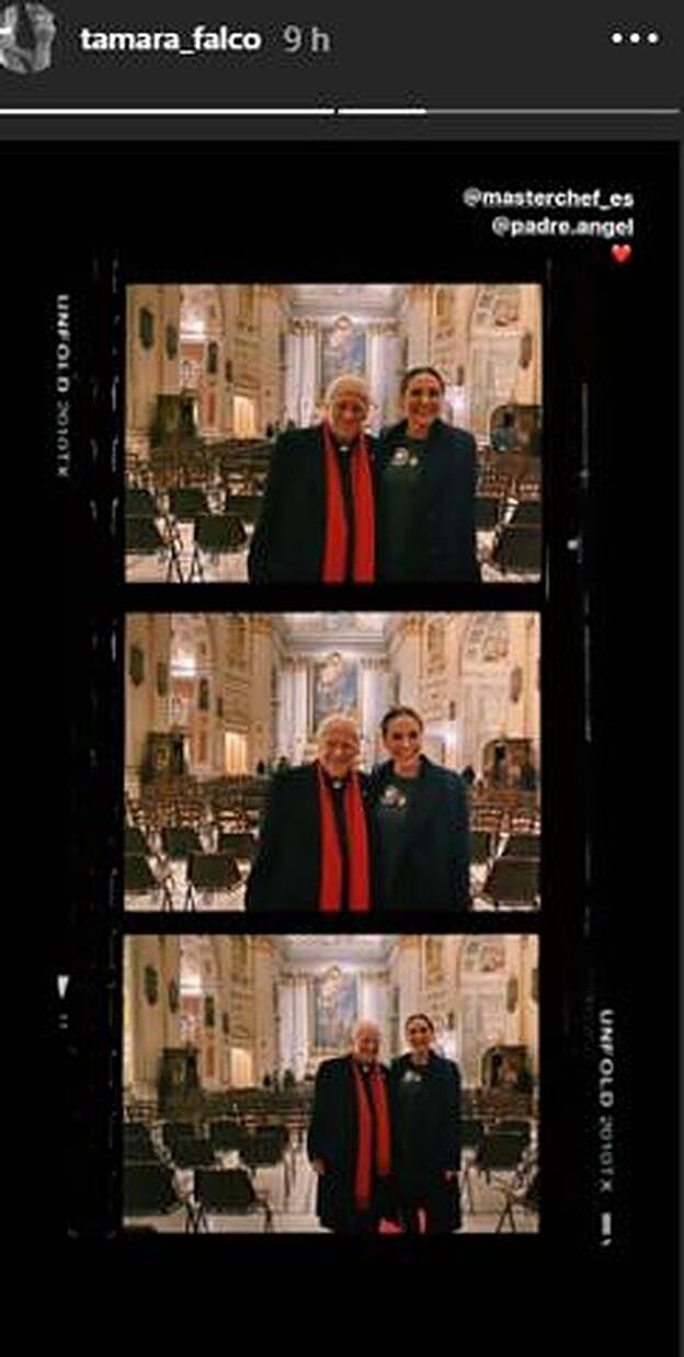 Tamara Falcó compartía unas tiernas imágenes junto al padre Ángel.