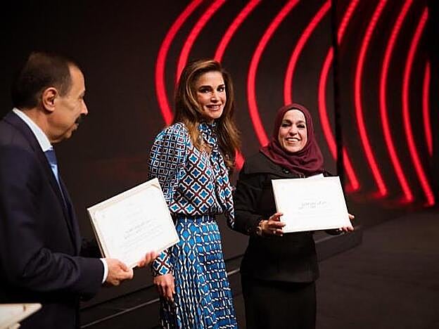 Rania, en un momento de la ceremonia.