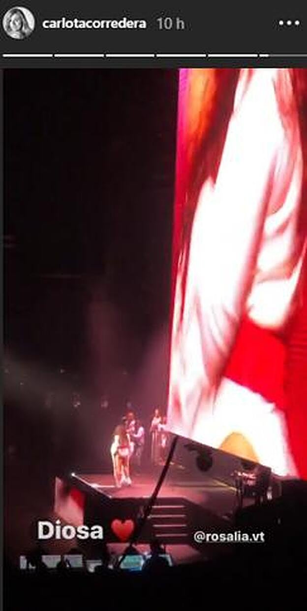 Carlota Corredera disfrutó del concierto de Rosalía.