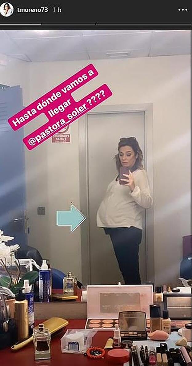 Así reta al duelo de barrigas Toñi Moreno a Pastora Soler.