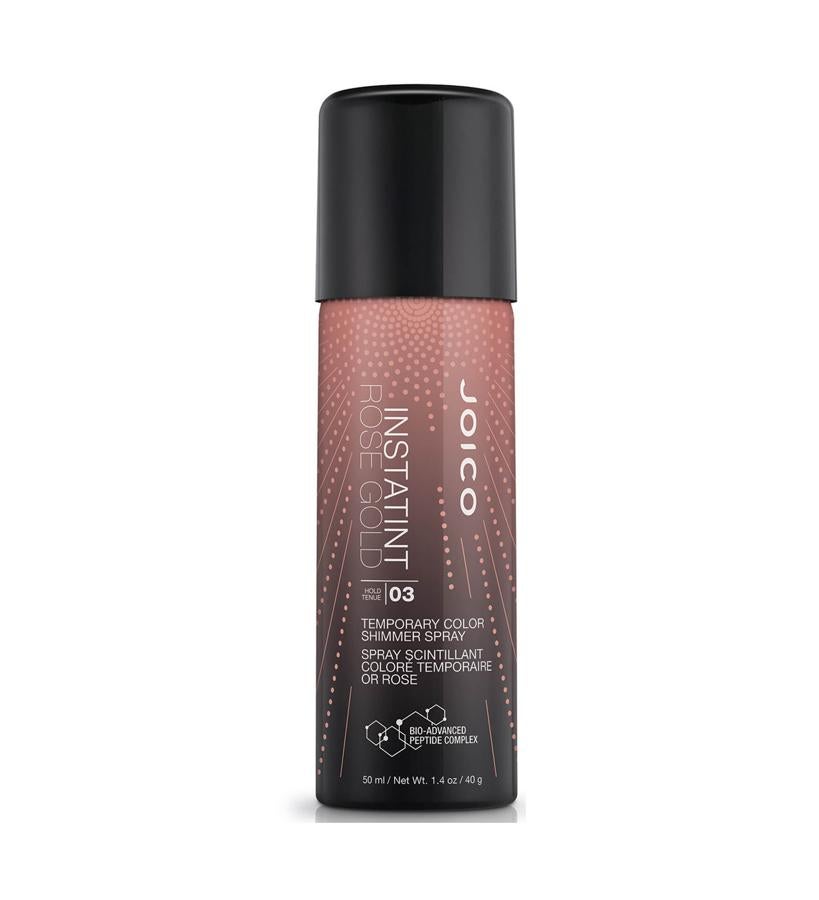 En su fórmula incluye el complejo Bio-Advanced Peptide Complex para reparar, proteger el cabello, combatir el encrespamiento y agregar brillo en cada aplicación. Cabellos de cualquier color, textura o longitud. Usa el spray a 20-25 centímetros de distancia del cabello seco, y haz ráfagas cortas. Permite que el producto se seque entre una aplicación y la siguiente, estratificando para intensificar el color. Color Rose Gold. (5,95 €).